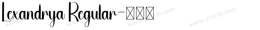Lexandrya Regular字体转换
